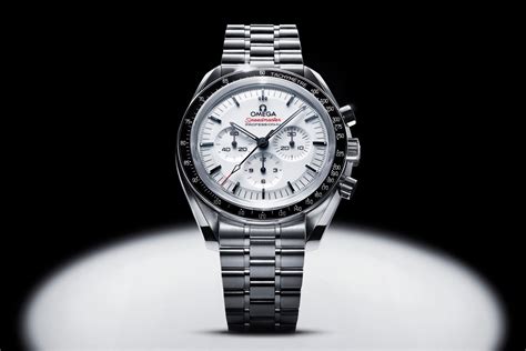 white omega watch|omega speedmaster white dial price.